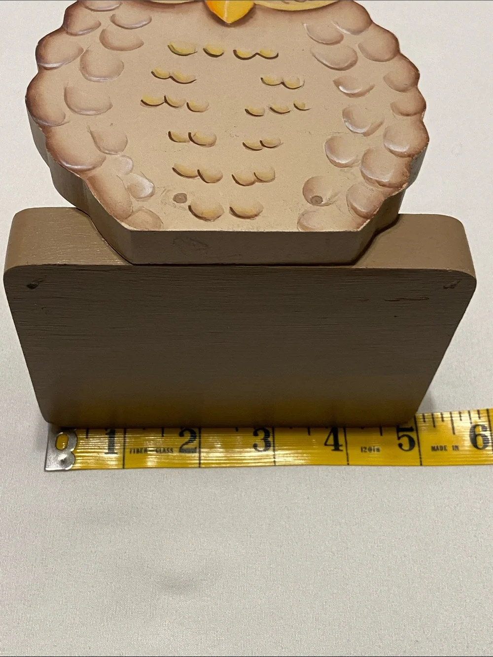 Vintage Decorative Owl napkin holder- Tan and Yellow Accent